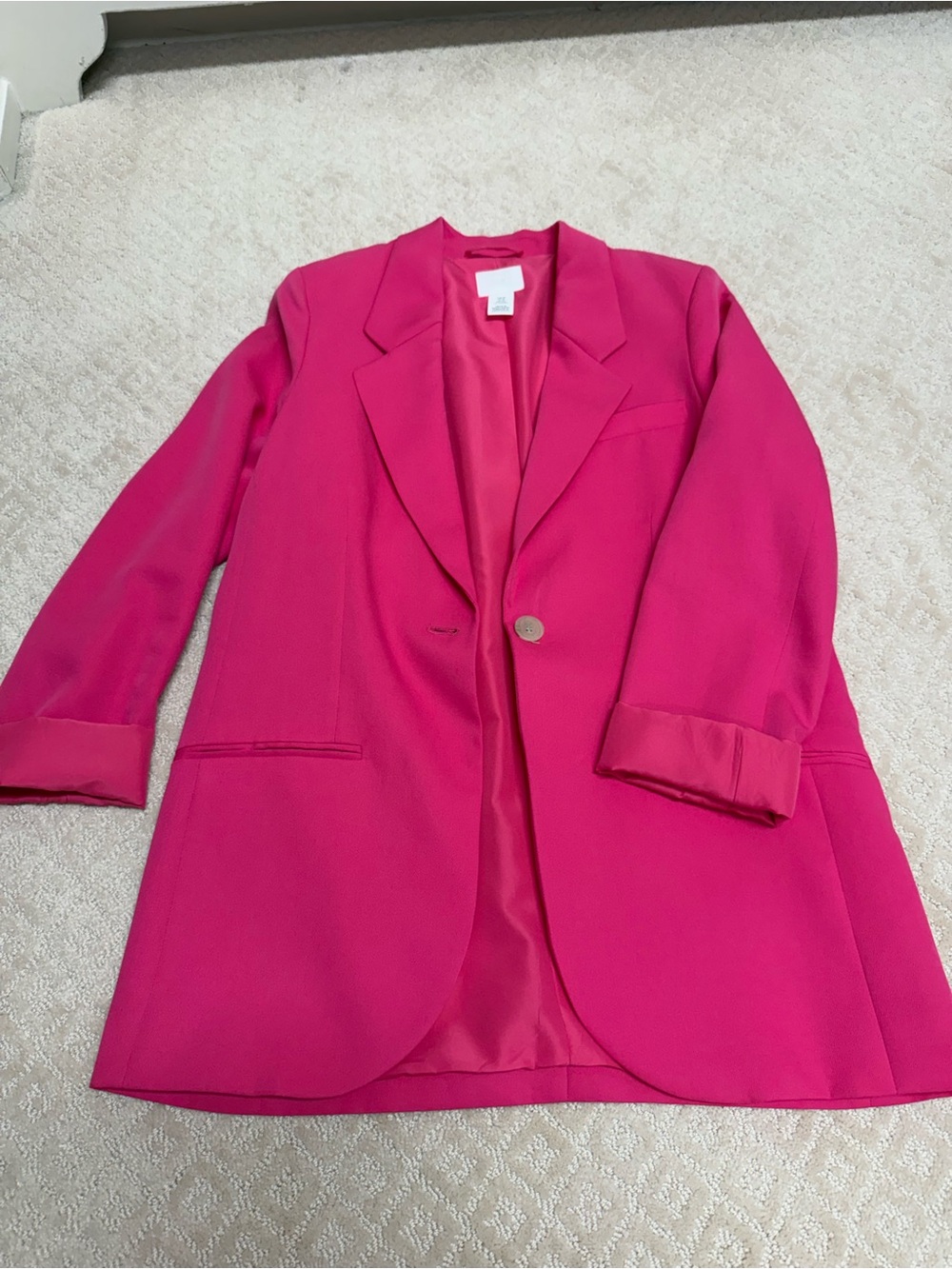 H&M Bright Pink Blazer Jacket